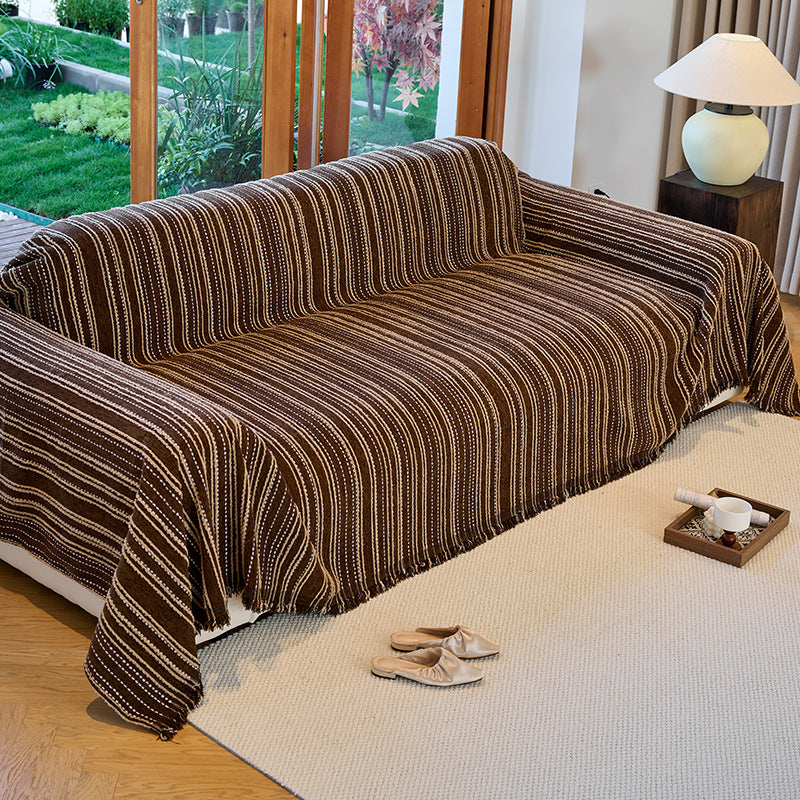 Vintage Chenille Blankets for Couch Covers Durable Throw Cover Cozy Slipcover