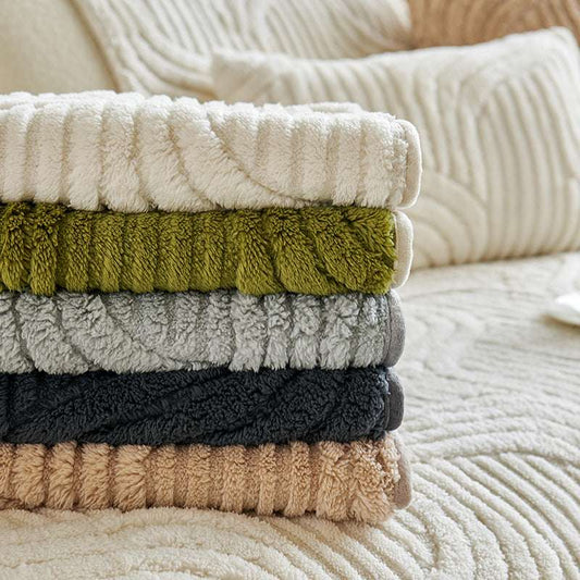 Thickened Non-slip Sofa Chair Mat Cozy Plush Couch Cushion Cover