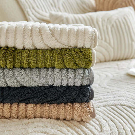 Thickened Non-slip Sofa Chair Mat Cozy Plush Couch Cushion Cover