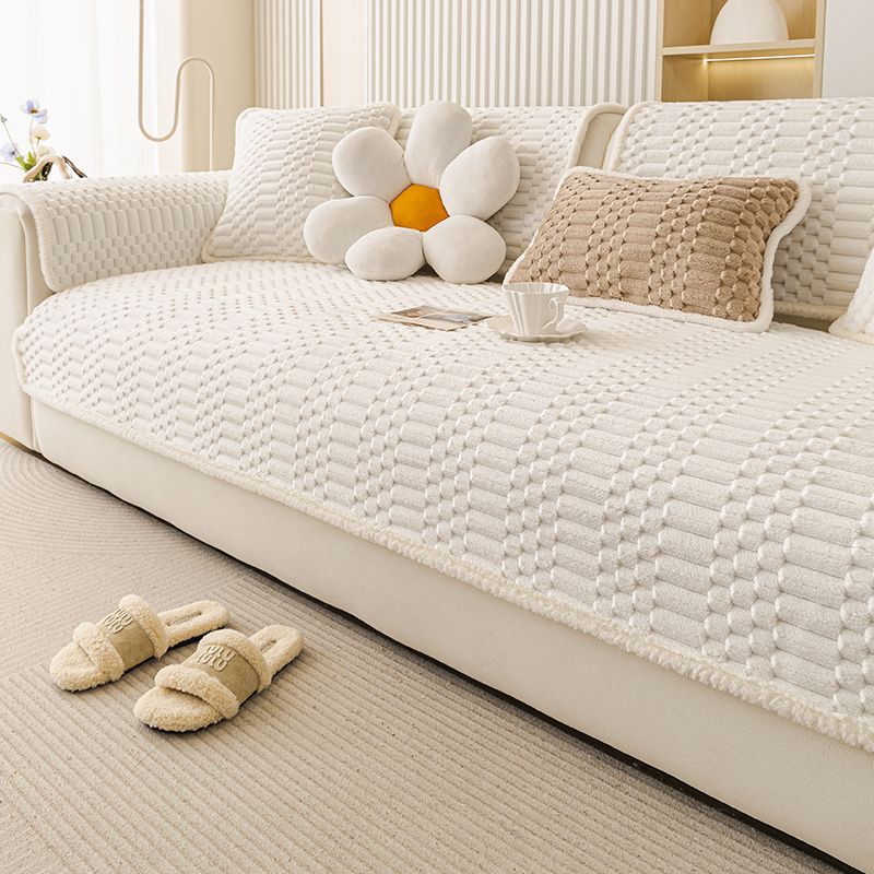 Cozy Plush Sofa Chair Mat Cover Thickened Non-slip Seat Cushion Cover