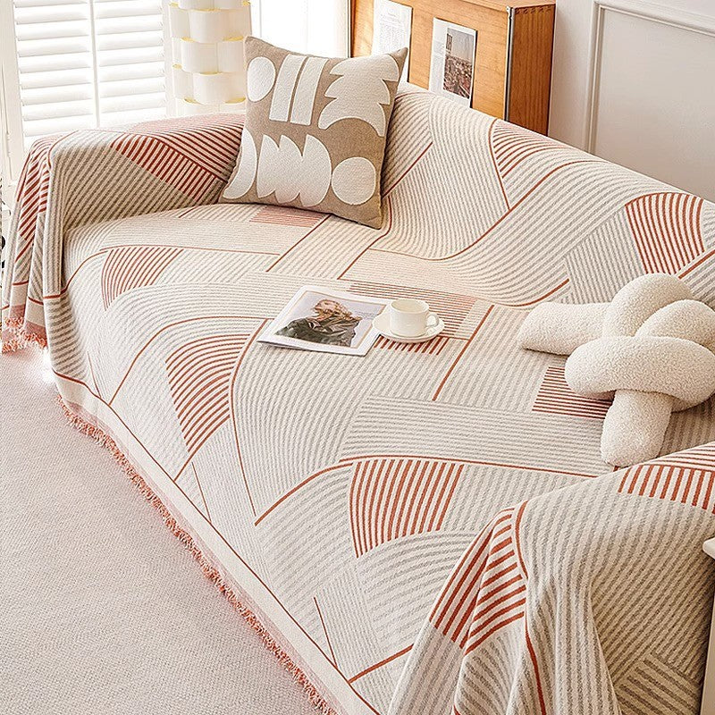 Chenille Sofa Cover Anti-scratch Sectional Couch Cover Universal Sofa Slipcover Blanket