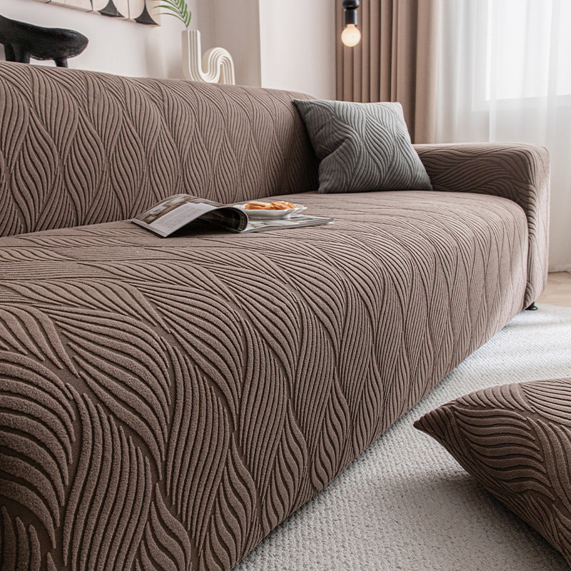 Durable Cozy Sofa Slipcover Stretchy Sofa Cover with 3D Organic Texture