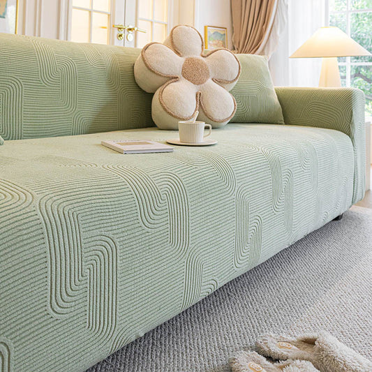 Modern Slipcovers Geometric Textured Stretchy Sofa Cover for Couch