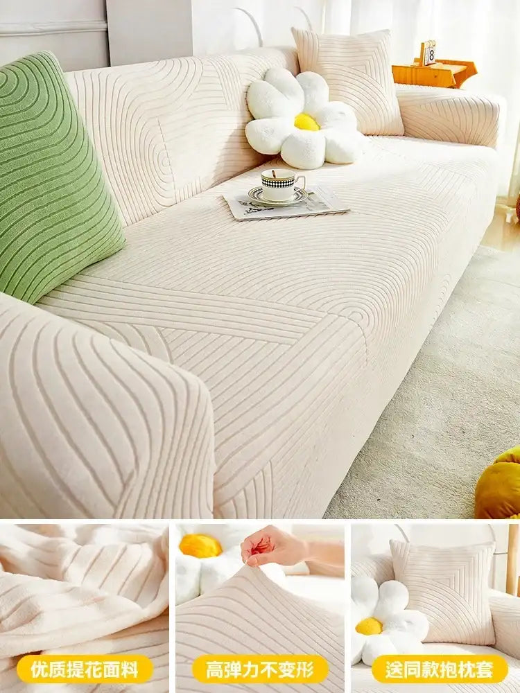 Cozy Stretchy Slipcover Elastic Sectional Sofa Covers Cushion Protector