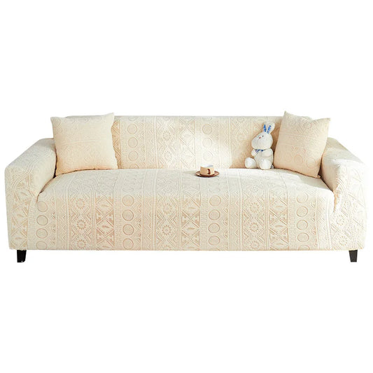 Thick Elastic Sofa Cover Slipcover Stretchy Polar Fleece Seater Corner Couch Cover