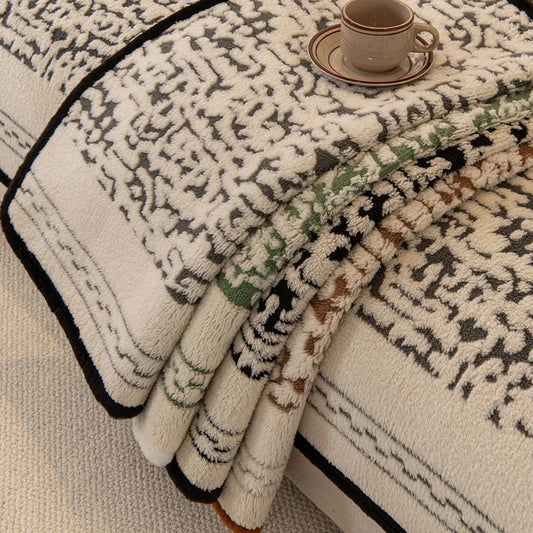 Universal Plush Cushion Cover Velvet Sofa Cover Soft Seat Futon Protector