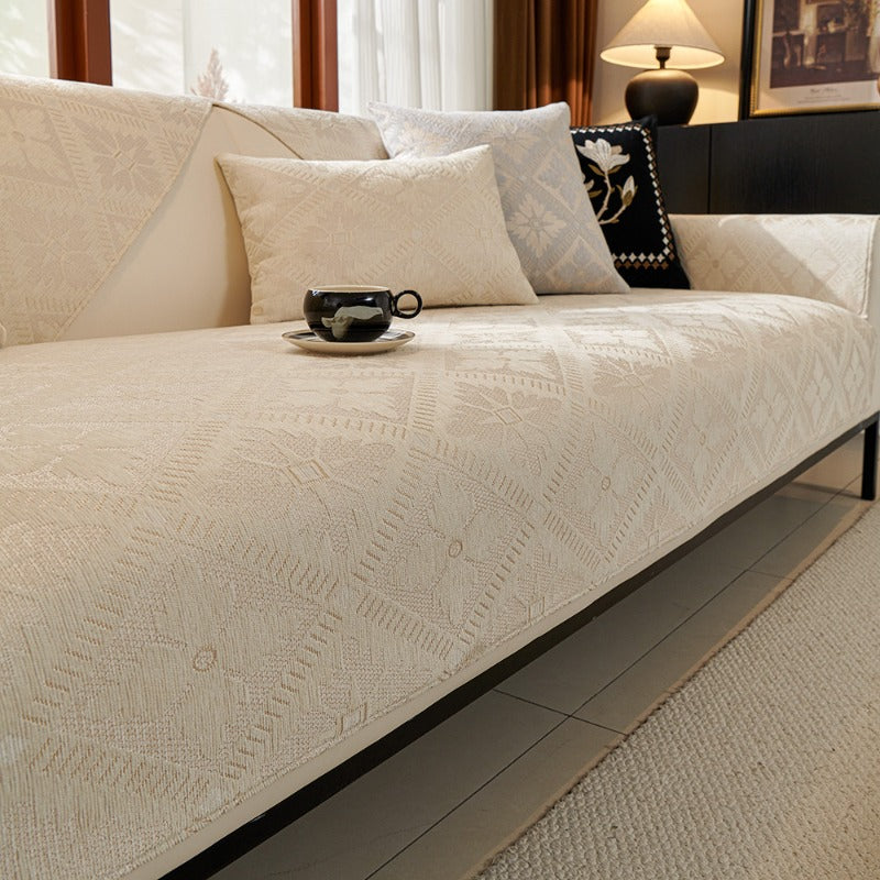 Chenille I-shaped Sofa Cover Universal Cushion Couch Cover Durable Slipcover