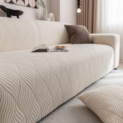 Durable Cozy Sofa Slipcover Stretchy Sofa Cover with 3D Organic Texture