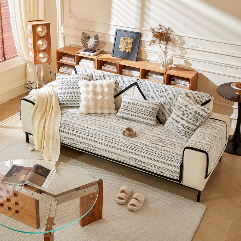 Cozy Plush Sofa Chair Mat Durable Couch Cushion Cover