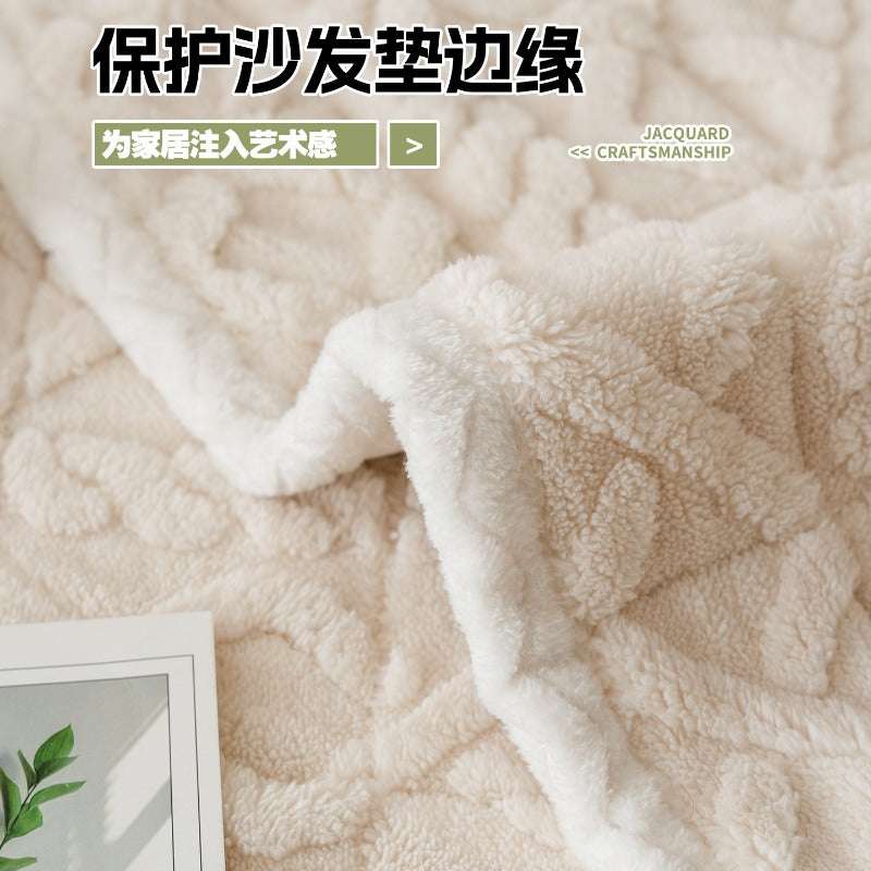 Cozy Plush Sofa Cushion Cover Velvet Seat Chair Cover Durable Slipcover