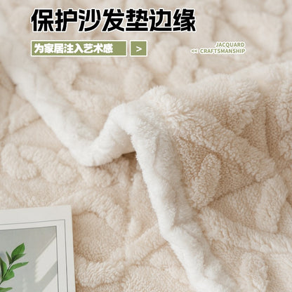 Cozy Plush Sofa Cushion Cover Velvet Seat Chair Cover Durable Slipcover