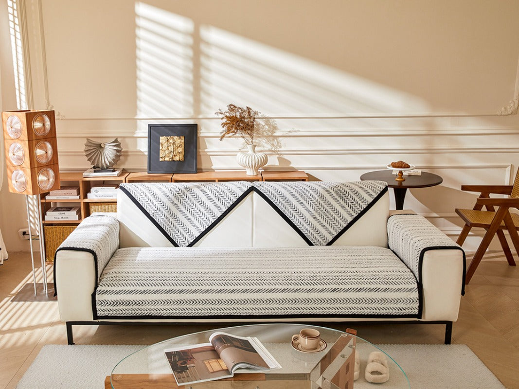 Cozy Plush Sofa Chair Mat Durable Couch Cushion Cover