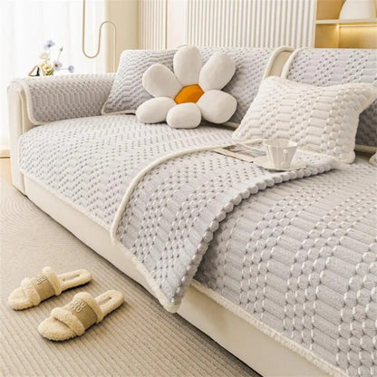 Velvet Couch Cover Cozy Plush Sectional Sofa Cover Sofa Slipcovers