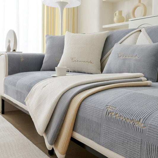 Non-Slip Sectional Couch Cover Cozy Durable Furniture Protector for Dogs, Pets, and Kids