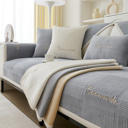 Non-Slip Sectional Couch Cover Cozy Durable Furniture Protector for Dogs, Pets, and Kids