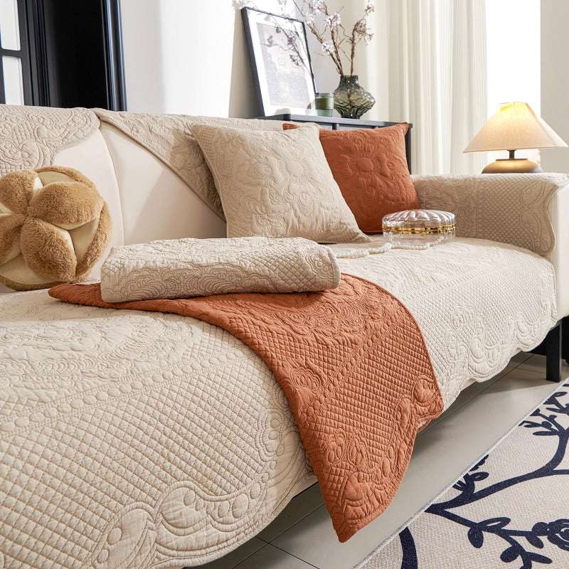 Universal Cotton Cozy Sofa Futon Cover Non-slip Chair Cushion Seat Mat