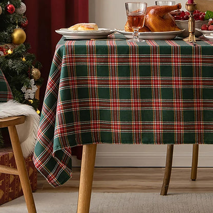 Christmas Tablecloth Red Green Rectangular Table Cover