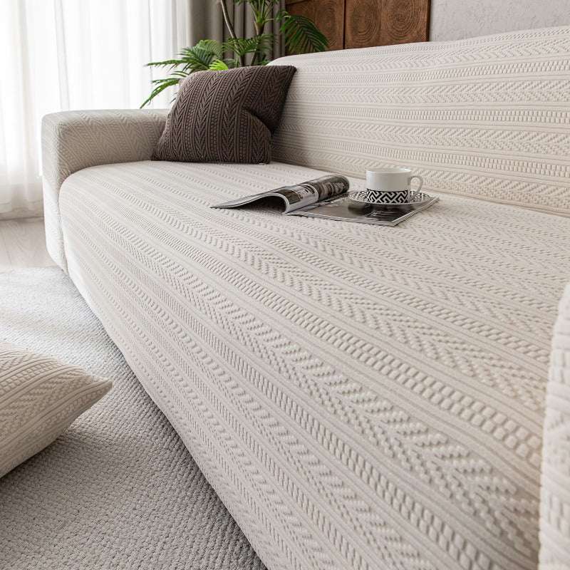 Thick Elastic Sofa Cover Slipcover for Living Room Stretchy Polar Fleece Chair Cover