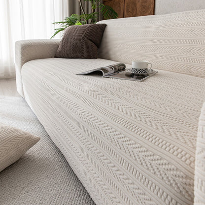 Thick Elastic Sofa Cover Slipcover for Living Room Stretchy Polar Fleece Chair Cover