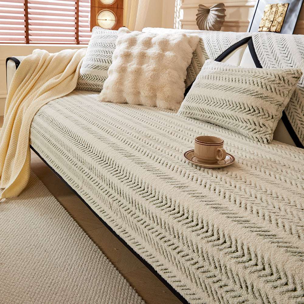 Cozy Plush Sofa Chair Mat Durable Couch Cushion Cover