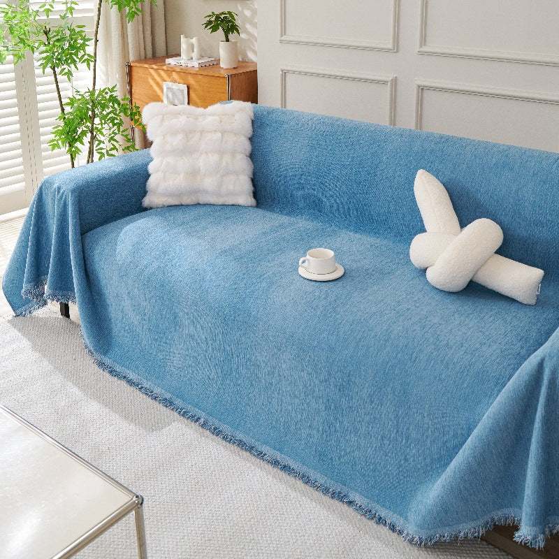Soft Cozy Chenille Sofa Throw Blanket Scratch Resistant Sofa Couch Covers