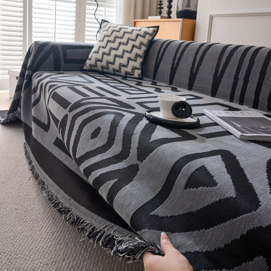 Boho Chenille Sofa Protector Durable Couch Cushion Cover Anti-scratch Slipcover