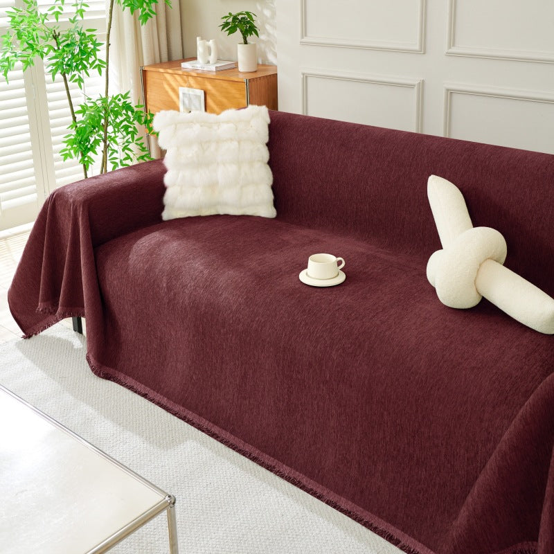 Soft Cozy Chenille Sofa Throw Blanket Scratch Resistant Sofa Couch Covers