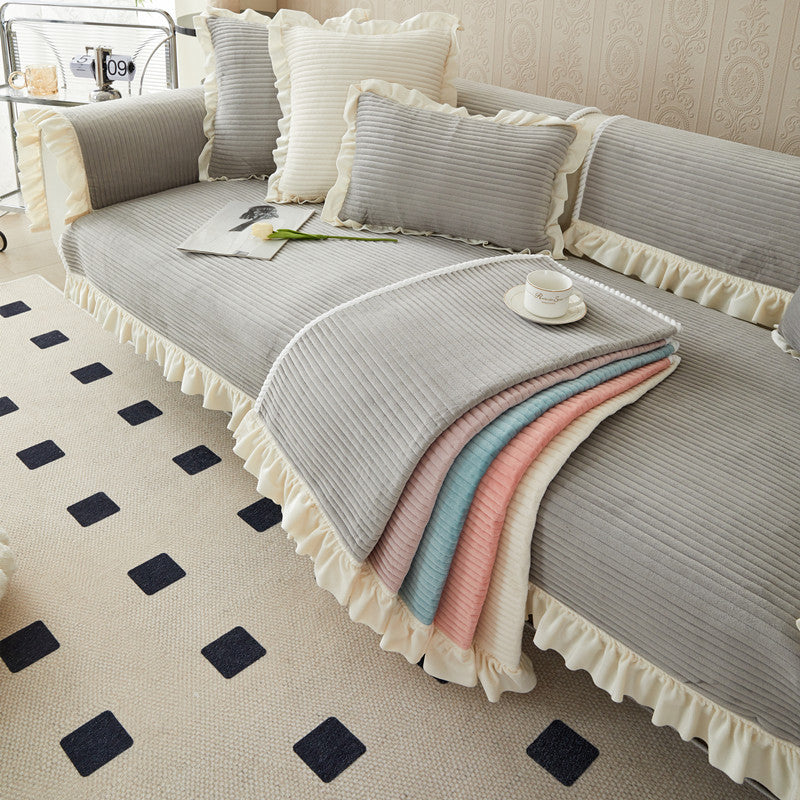 Cozy Sofa Cushion Cover Durable Seat Chair Cover Non-slip Sofa Protector