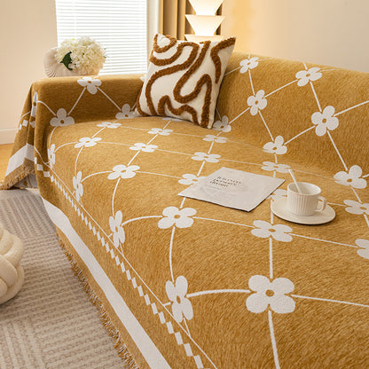 Chenille Sofa Cover Soft Sofa Protector Durable Cat Scratch-proof Chair Couch Cover 