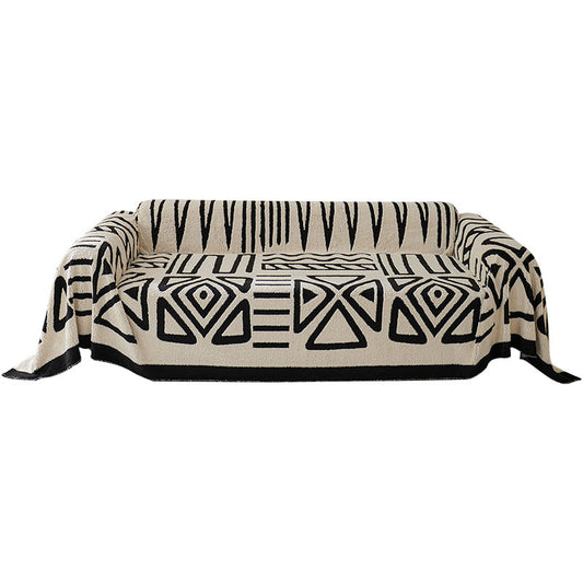 Boho Plush Couch Cover Bohemian Throw Blanket Cozy Chair Sofa Covers