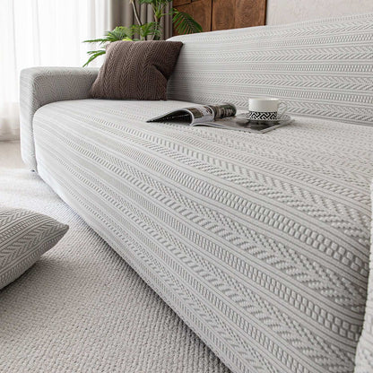 Thick Elastic Sofa Cover Slipcover for Living Room Stretchy Polar Fleece Chair Cover