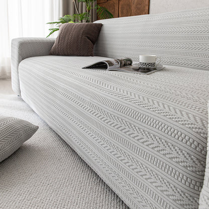 Thick Elastic Sofa Cover Slipcover for Living Room Stretchy Polar Fleece Chair Cover