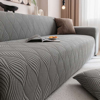 Durable Cozy Sofa Slipcover Stretchy Sofa Cover with 3D Organic Texture