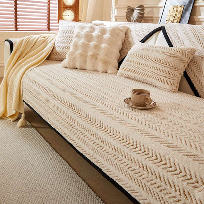 Cozy Plush Sofa Chair Mat Durable Couch Cushion Cover