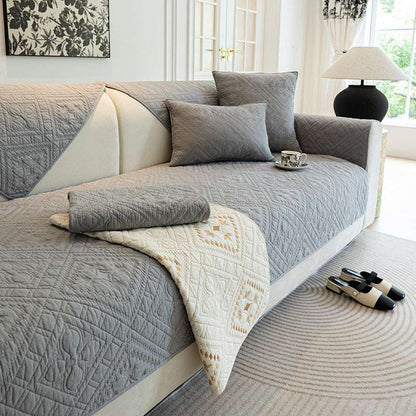 Skin-friendly Cotton Sofa Cover Anti-slip Couch Cover Soft Cushion Mat