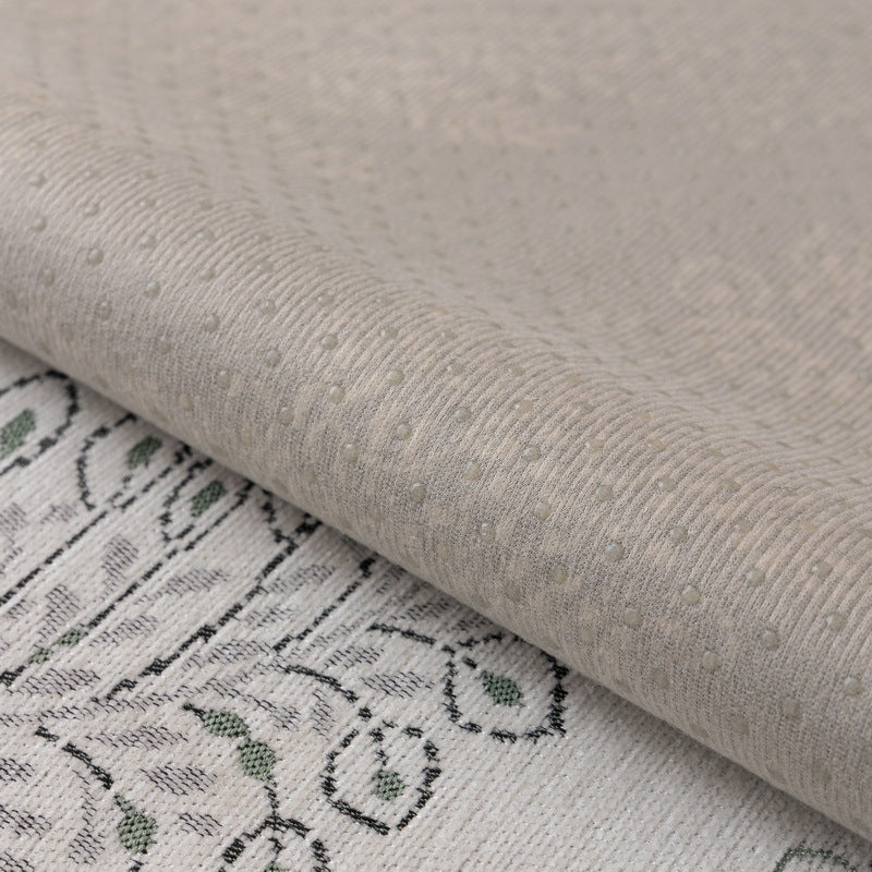 Durable Chenille Couch Cover with Scalloped Edge Non-Slip Modular Slipcover