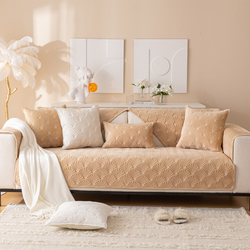 Stylish Sofa Protector Velvet Anti-slip Sofa Cover Cushion Couch Mat