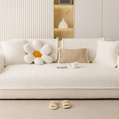 Cozy Plush Sofa Chair Mat Cover Thickened Non-slip Seat Cushion Cover