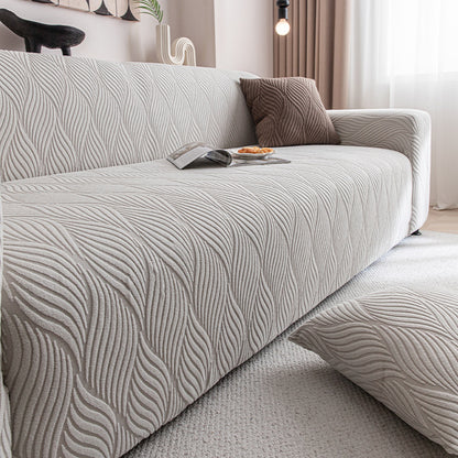 Durable Cozy Sofa Slipcover Stretchy Sofa Cover with 3D Organic Texture