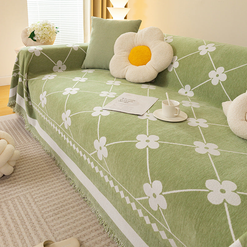 Chenille Sofa Cover Soft Sofa Protector Durable Cat Scratch-proof Chair Couch Cover 
