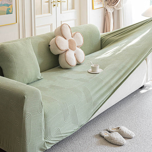 Modern Slipcovers Geometric Textured Stretchy Sofa Cover for Couch 