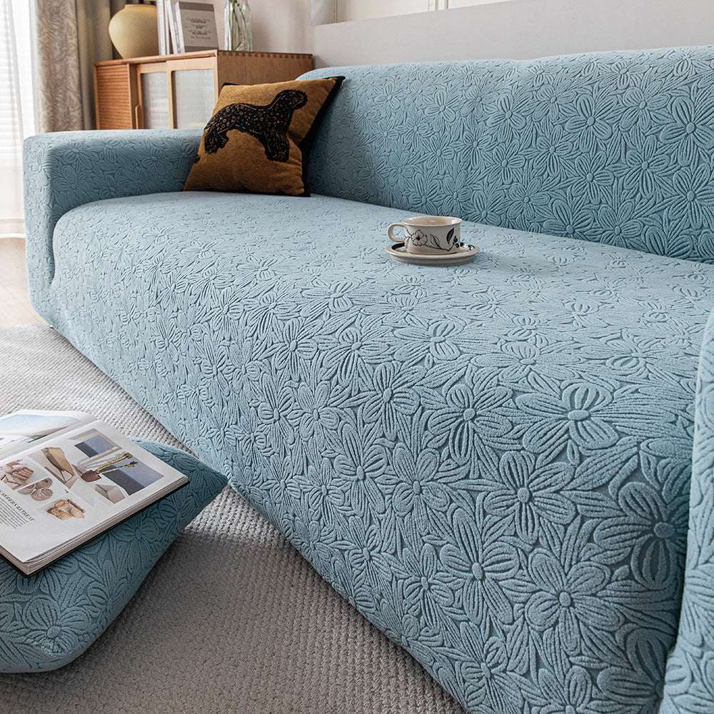Elastic Floral Couch Slipcover Jacquard Stretchy Non-Slip Furniture Protector
