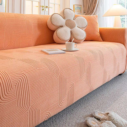 Modern Slipcovers Geometric Textured Stretchy Sofa Cover for Couch