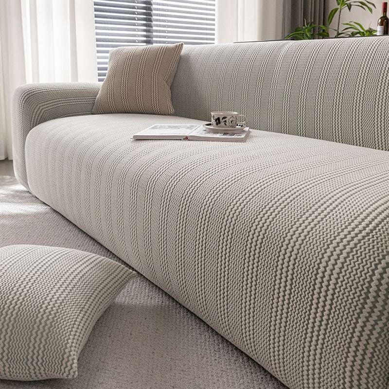 Stretchy Sofa Cover Cozy Plush Fleece Sofa Slipcover Durable Futon Cover