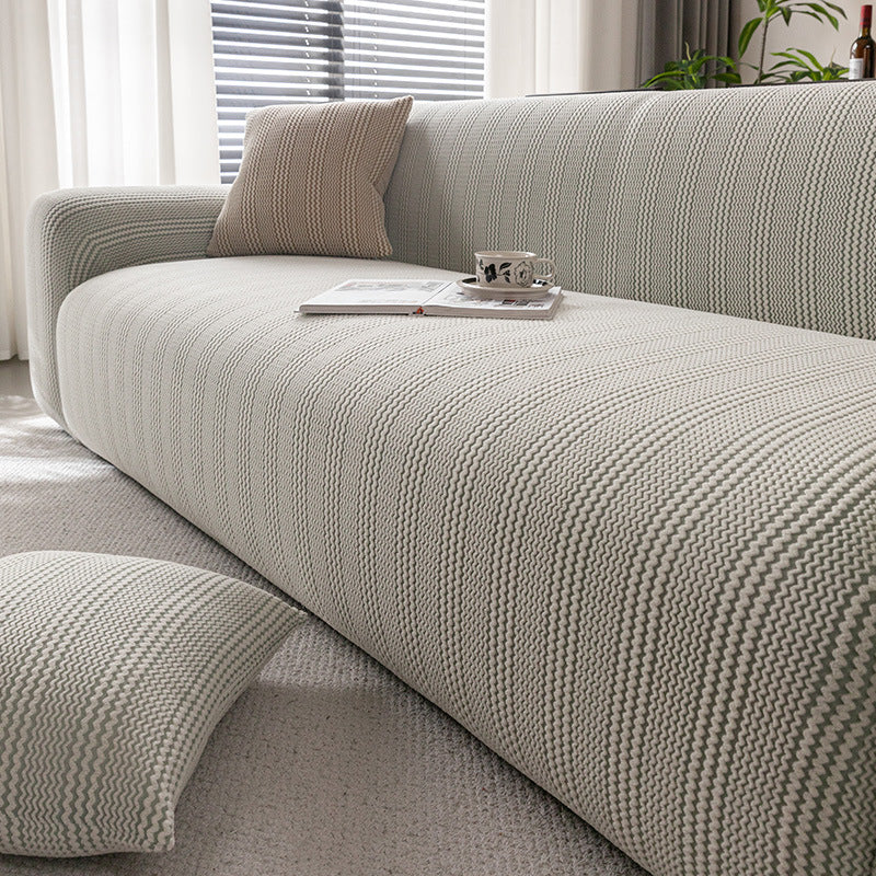 Stretchy Sofa Cover Cozy Plush Fleece Sofa Slipcover Durable Futon Cover