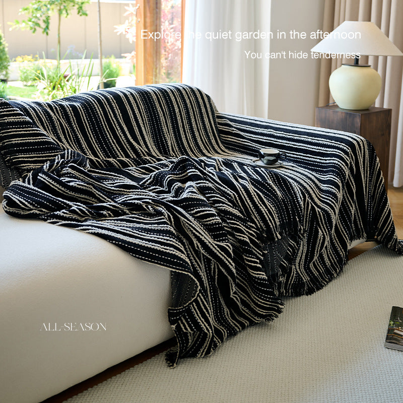 Vintage Chenille Blankets for Couch Covers Durable Throw Cover Cozy Slipcover