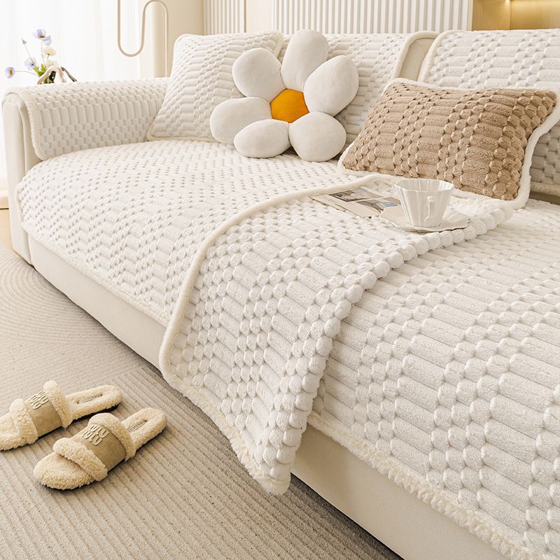 Cozy Plush Sofa Chair Mat Cover Thickened Non-slip Seat Cushion Cover