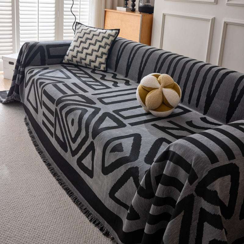 Boho Chenille Sofa Protector Durable Couch Cushion Cover Anti-scratch Slipcover