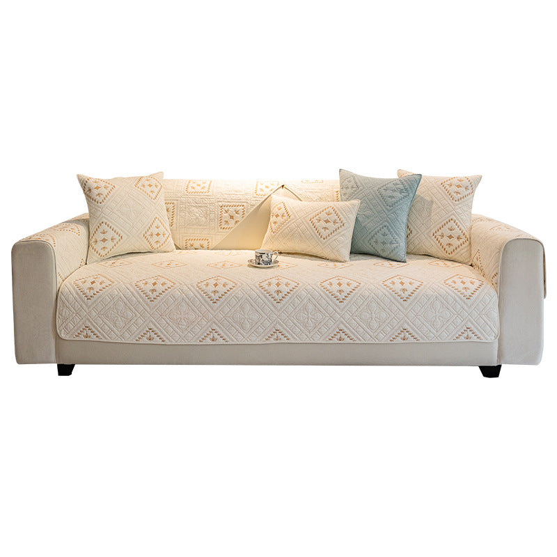 Skin-friendly Cotton Sofa Cover Anti-slip Couch Cover Soft Cushion Mat