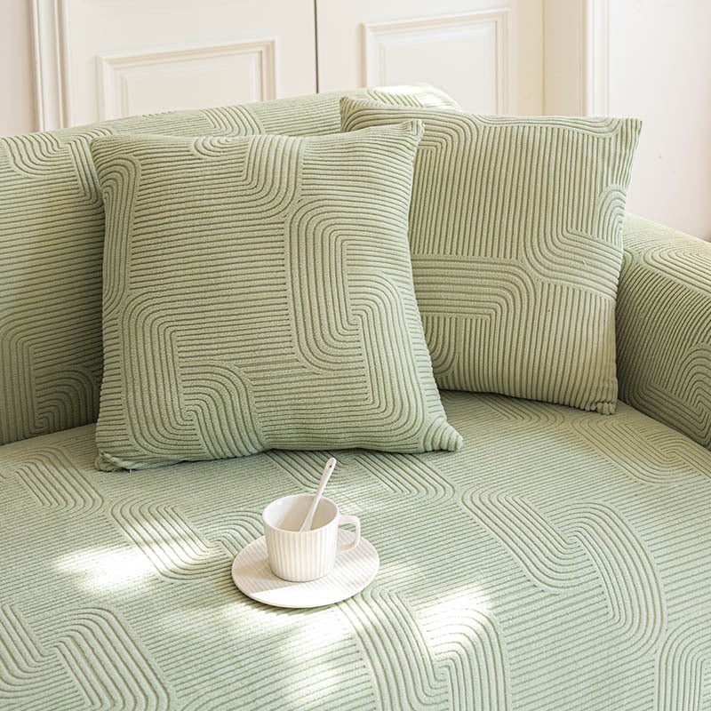 Modern Slipcovers Geometric Textured Stretchy Sofa Cover for Couch 